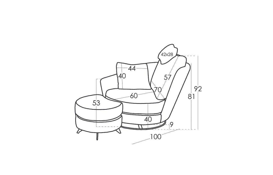 Sof S Y Sillones Fama | Sill N Giratorio Roxane De Fama Sin Puf