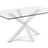 Comedor Dismobel Mesas Fijas Est Ndar | Mesa De Comedor Plinto Blanco-Transparente 160