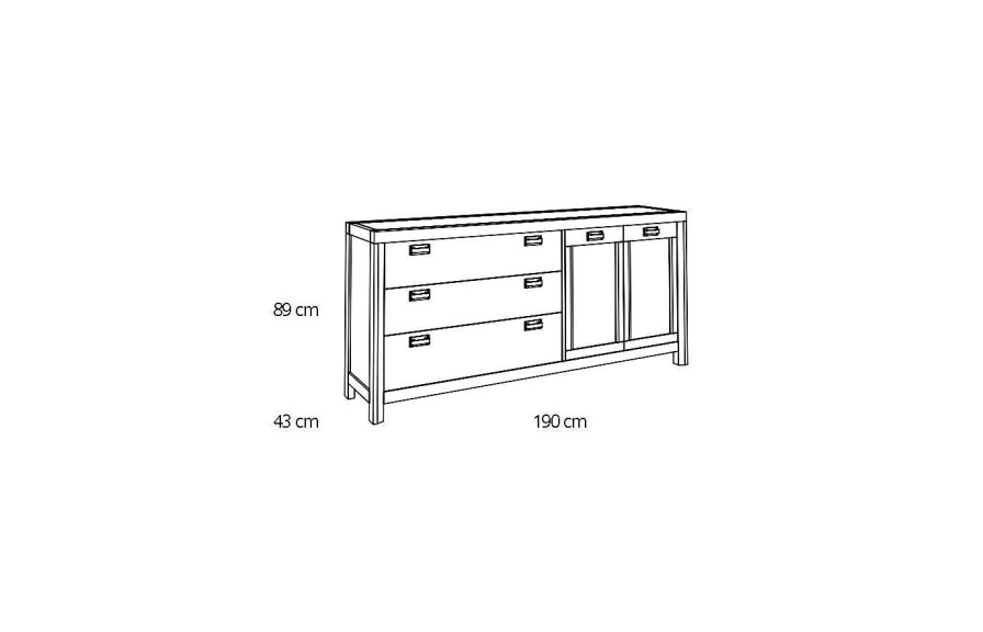 Comedor Grupo Seys Aparadores | Aparador Lyon 190 De Grupo Seys