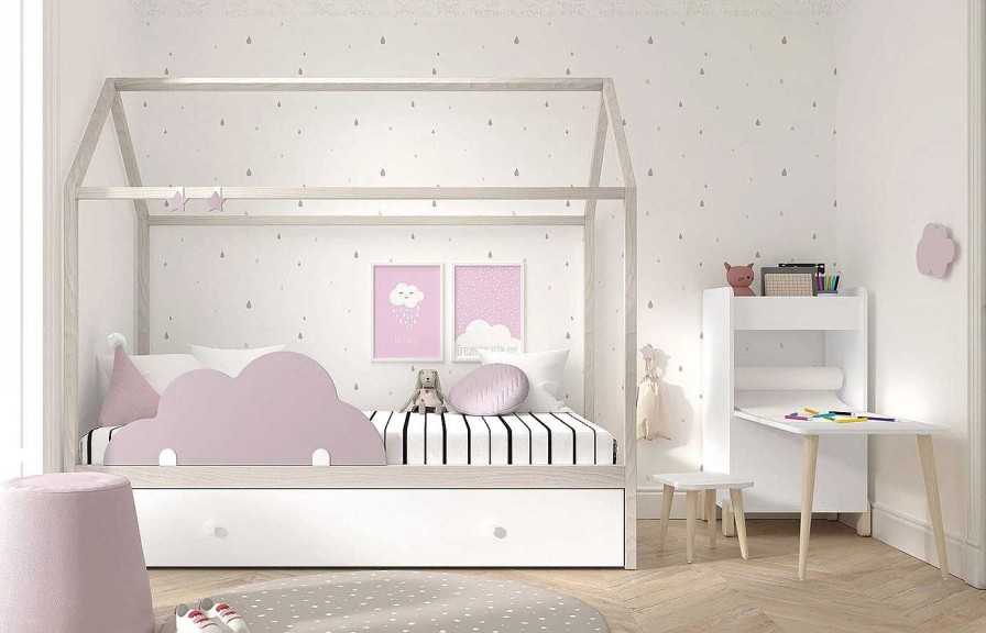 Infantil Juvenil Ros Camas Casita | Cama Casita Con Cama Nido 190 De Ros